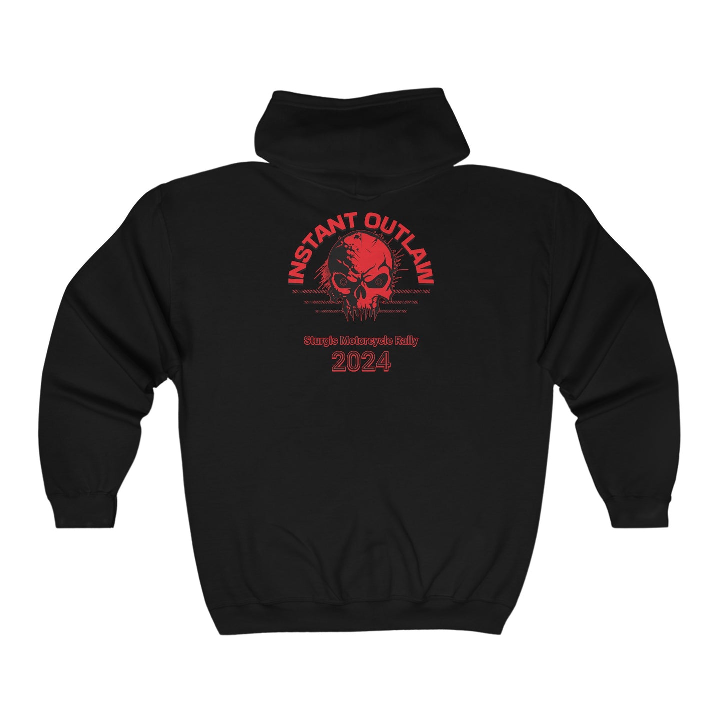 Sturgis 2024 Image front and back - Unisex Heavy Blend™ Full Zip Hooded Sweatshirt