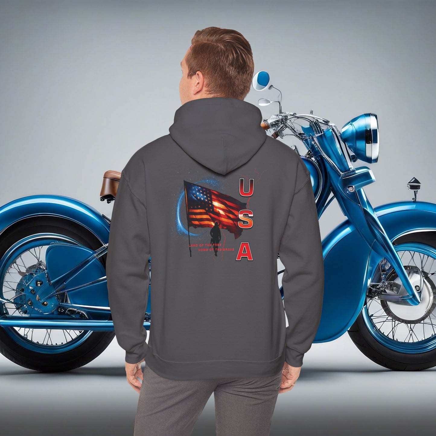 Sturgis 2024 Image front and back - Unisex Heavy Blend™ Hooded Sweatshirt