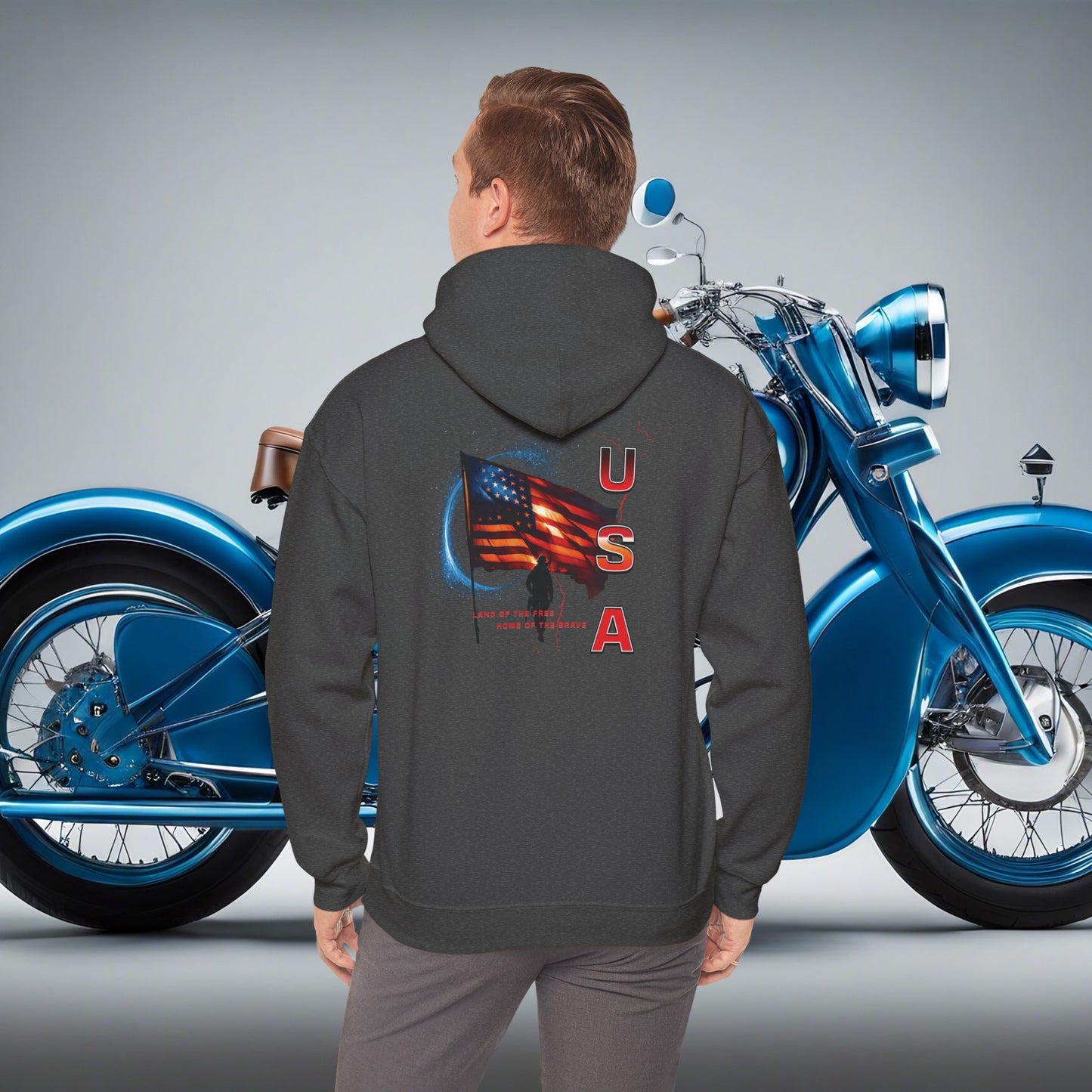 Sturgis 2024 Image front and back - Unisex Heavy Blend™ Hooded Sweatshirt