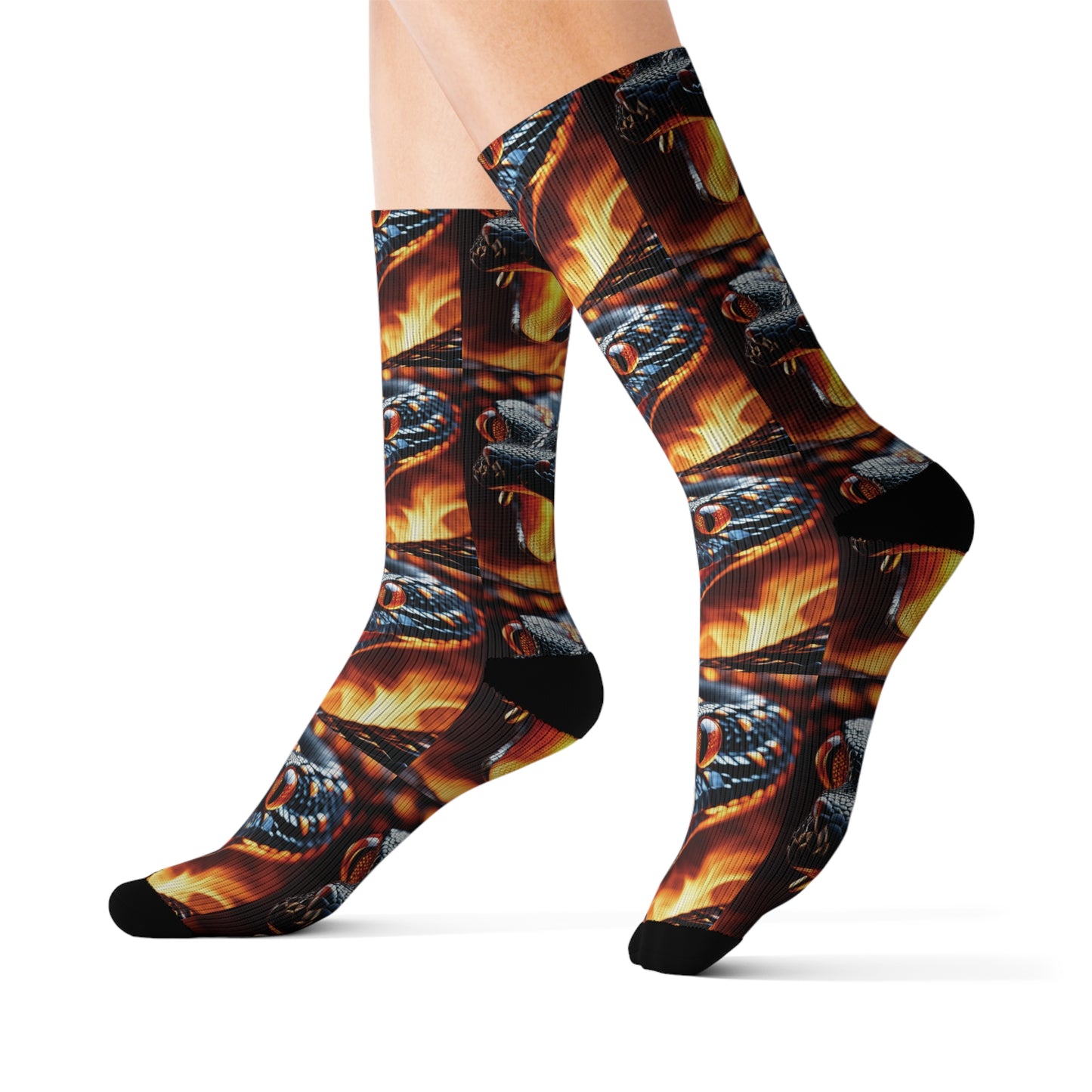 Snake Socks Flames