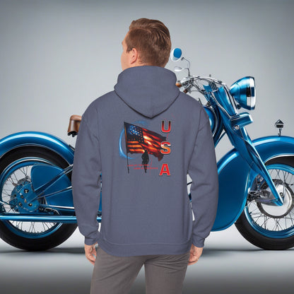 Sturgis 2024 Image front and back - Unisex Heavy Blend™ Hooded Sweatshirt