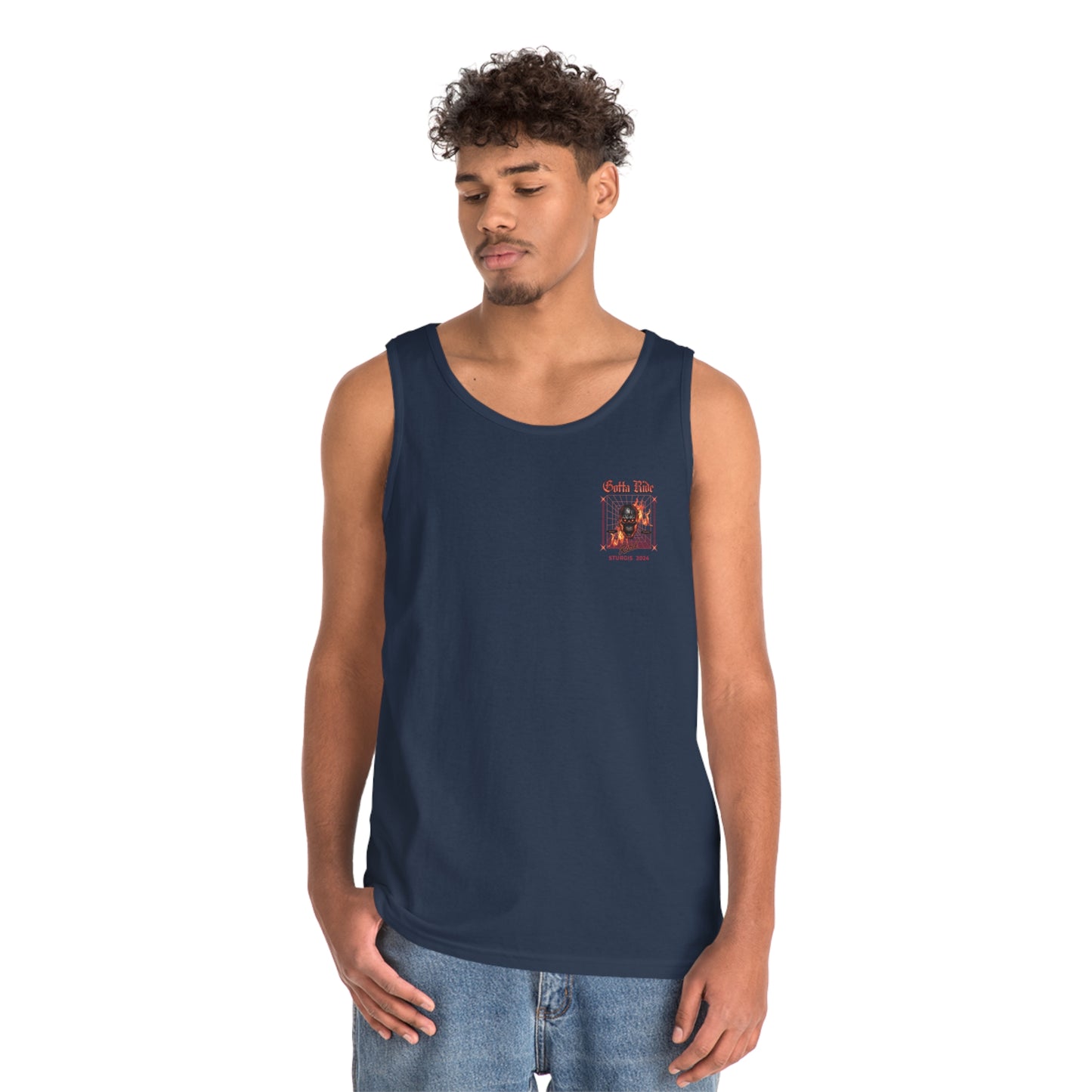Sturgis 2024 Image front and back -- Unisex Heavy Cotton Tank Top