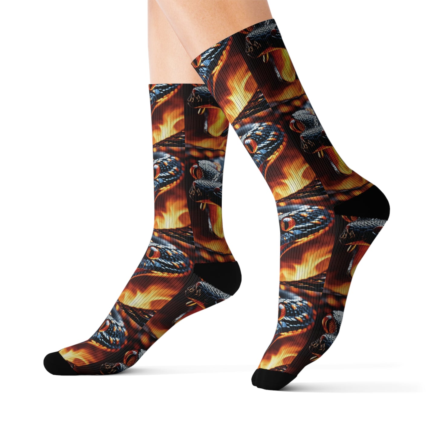 Snake Socks Flames