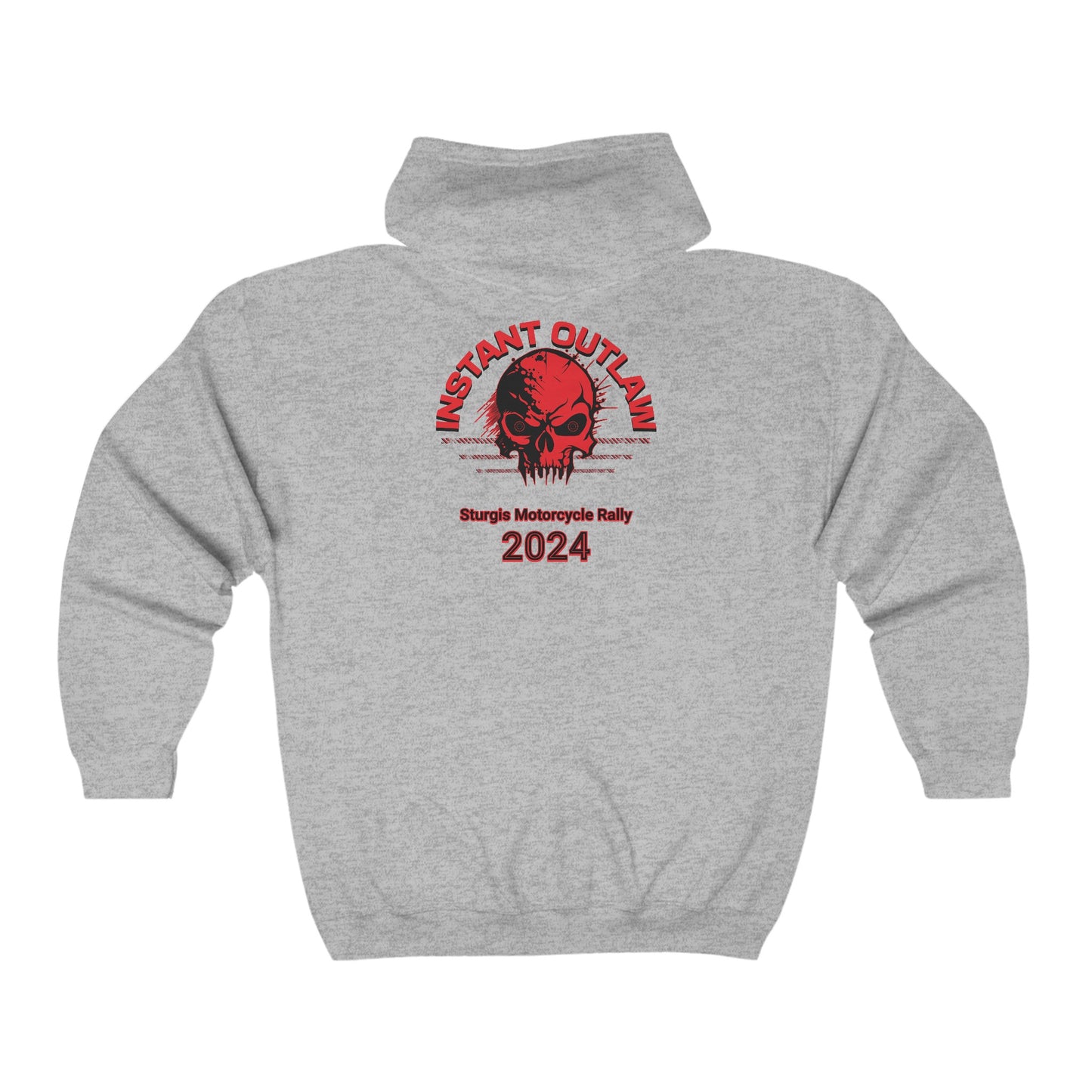 Sturgis 2024 Image front and back - Unisex Heavy Blend™ Full Zip Hooded Sweatshirt